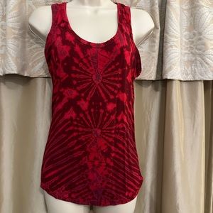 Red Tie Dye Tank Top